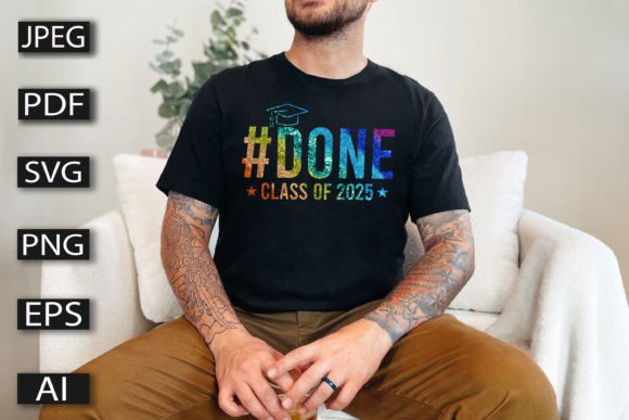 Class of 2025 Typography T Shirt Design for Branding