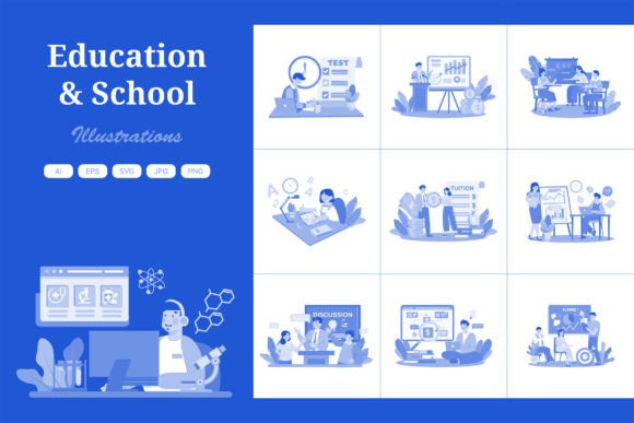 M712_School Education Illustration P2 - A Versatile Graphic Design Asset