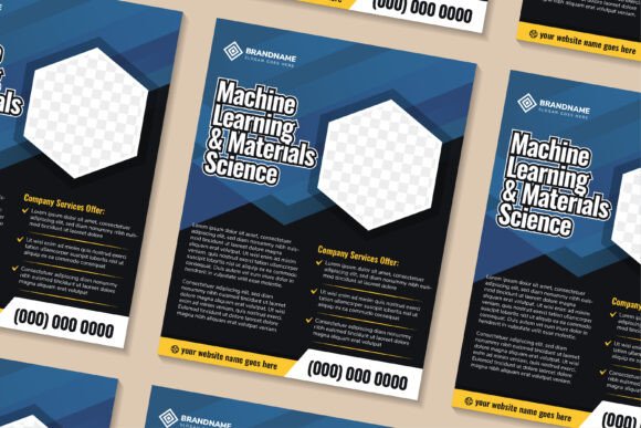 Machine Learning Vertical Flyer Graphics for Print Templates