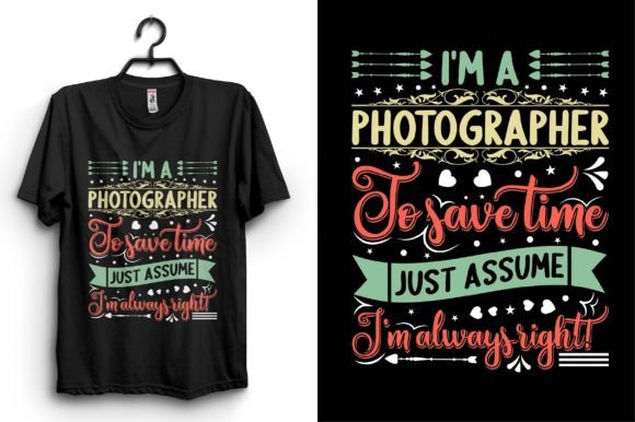 Photographer Typography T-Shirt Design for Local Branding