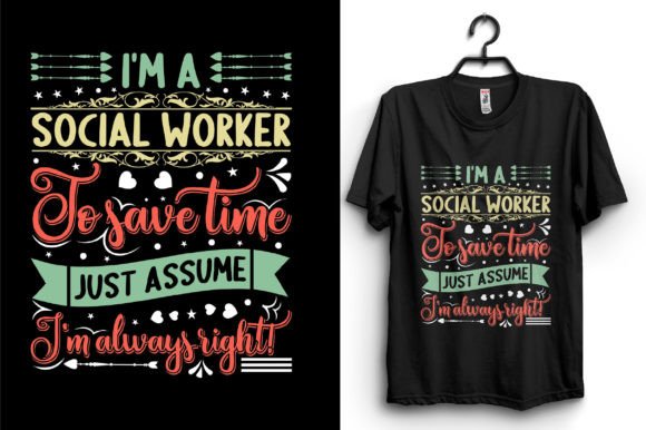 Social Worker Typography T-shirt Design Graphics
