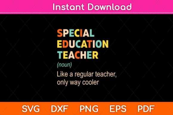 Special Education Teacher Definition Graphics for Crafts