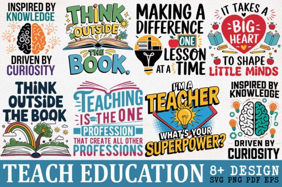 Teach Inspirational Sublimation Bundle for Graphics and Crafts