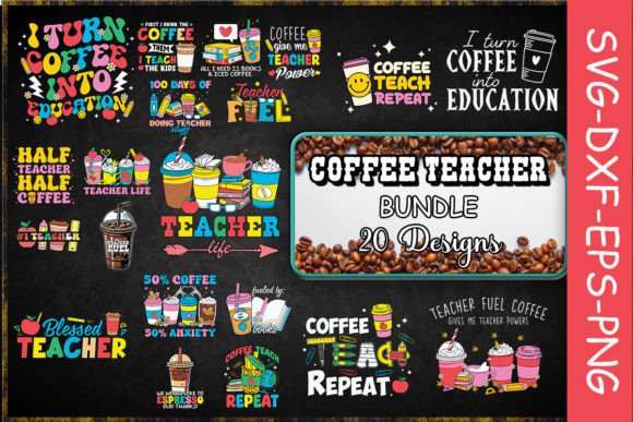 Teacher Coffee SVG Bundle Review for Embroidery Projects