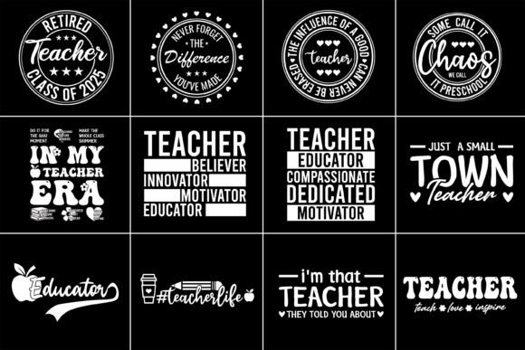 Teacher SVG Bundle Design for Blogs and Web Graphics