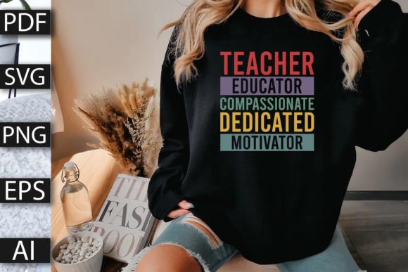 Teacher Typography T-Shirt Design for Creative Projects