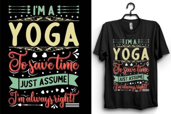 Yoga Typography T-shirt Design for Branding and Marketing